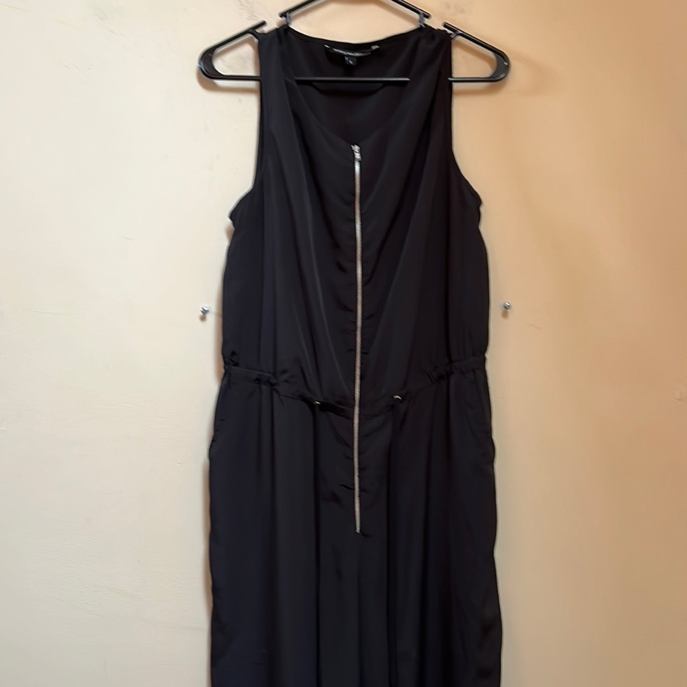 W118 by Walter Baker Black Sleeveless Jumpsuit with Front Zip